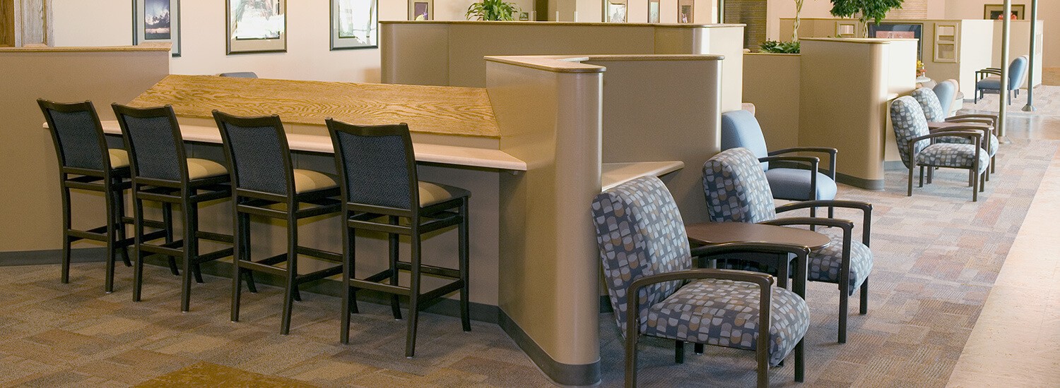 sets of chairs in a waiting area