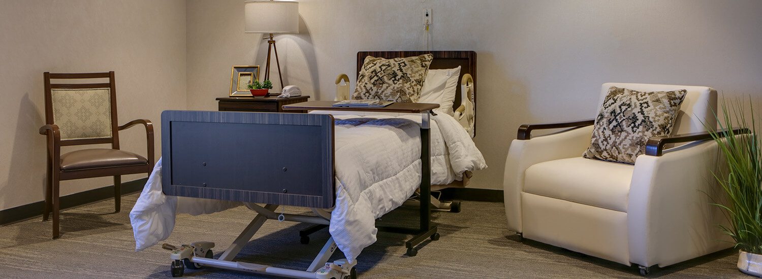 medical bed with side seating
